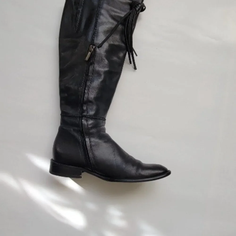 FRANCO BOSCHI TALL BOOTS WITH TASSEL SIZE 38 1/2 USED - Picture 6 of 14